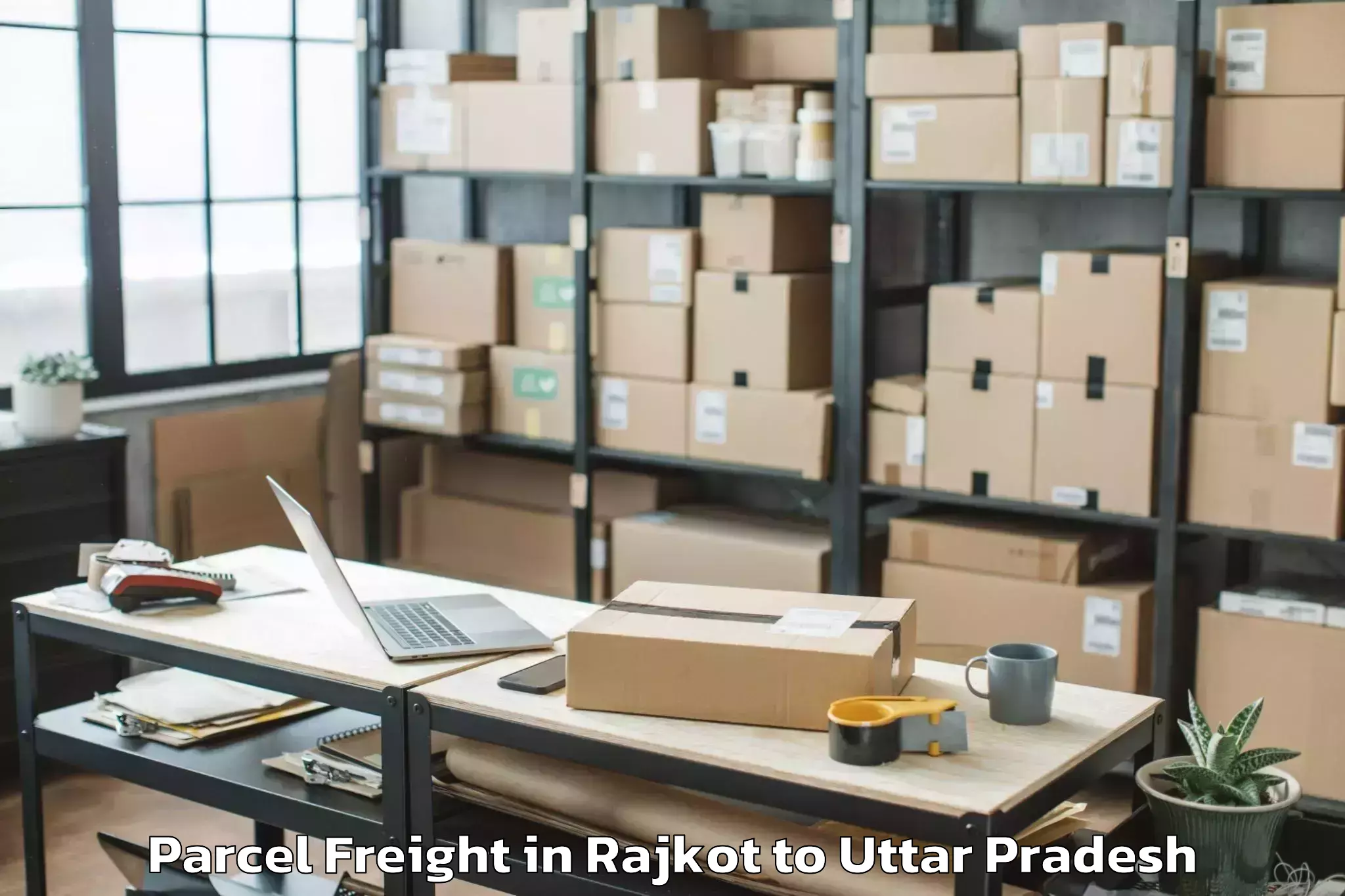 Top Rajkot to Gonda City Parcel Freight Available